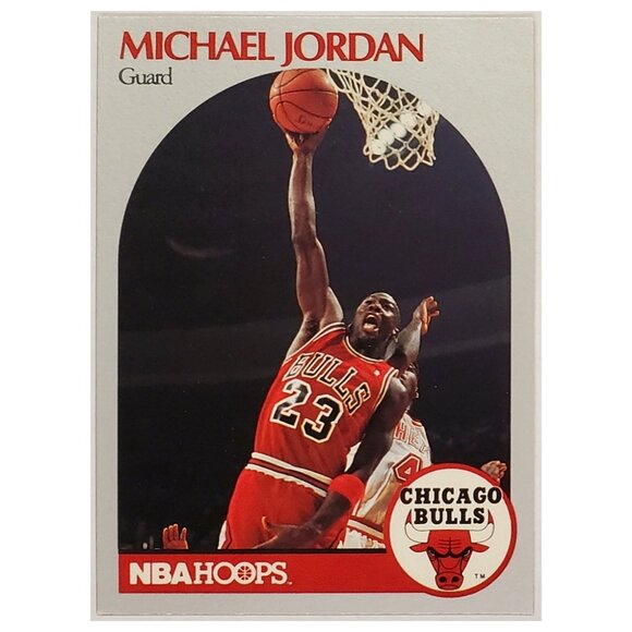MICHAEL JORDAN 1990 NBA HOOPS BASKETBALL #65, HOF CHICAGO BULLS "GOAT" - Picture 3 of 3